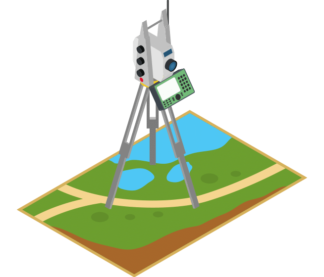 Forest Inventory & Mapping icon depicting a surveying device